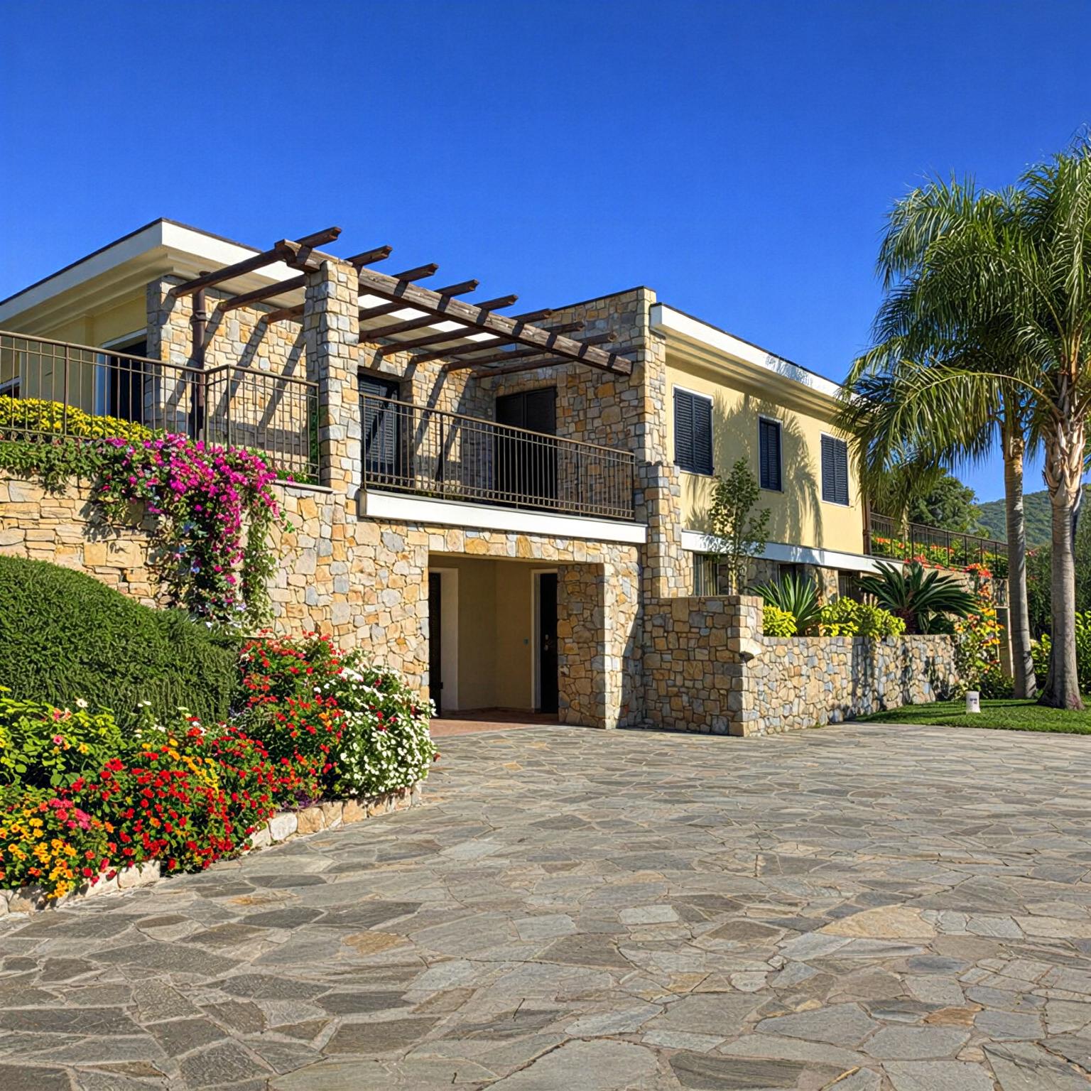 Progetto di diversi edifici residenziali ispirati all'architettura tradizionale ligure di origine agricola realizzati principalmente nella Liguria di ponente  - conclusi