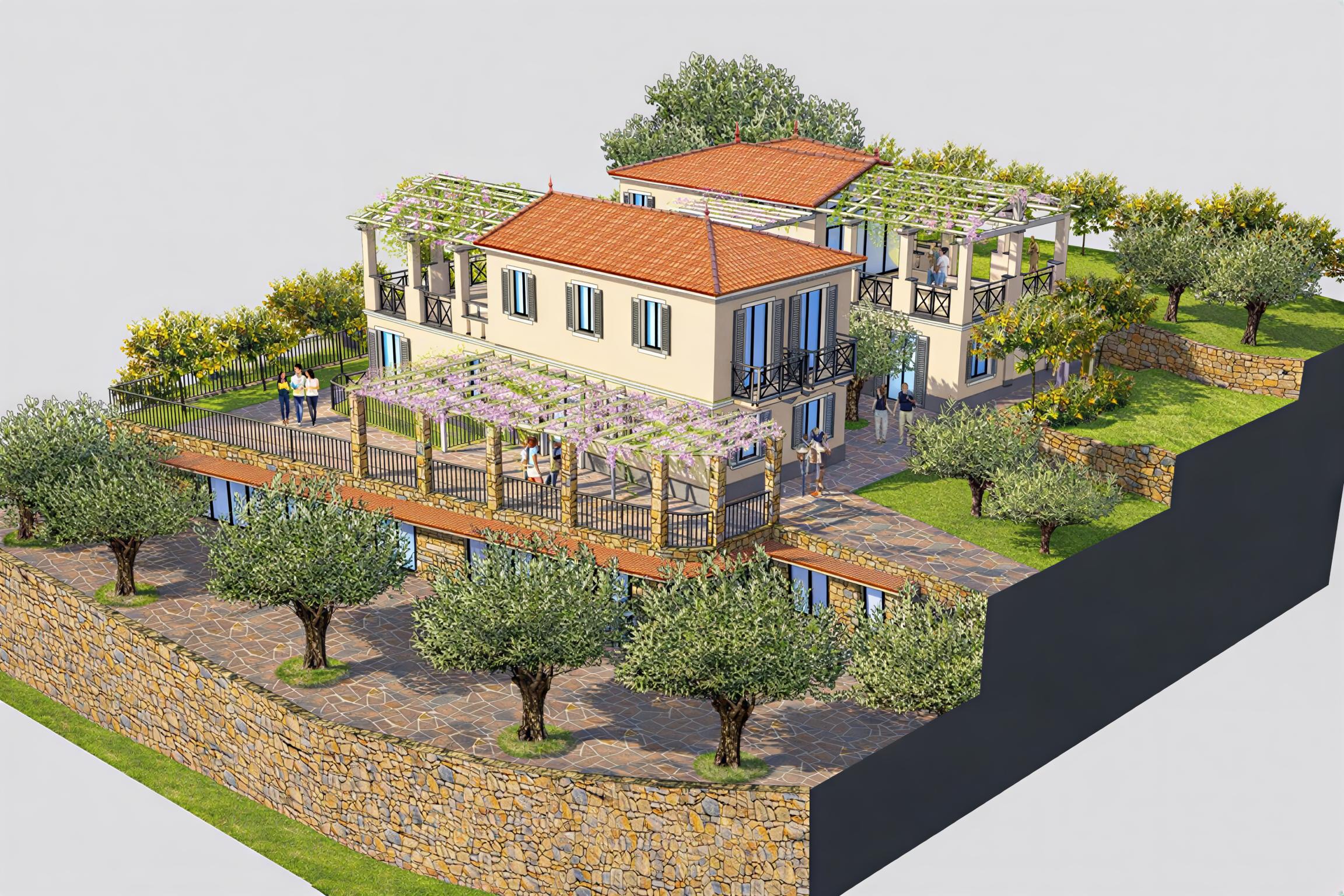 Progetto di demolizione di edificio esistente e costruzione di un nuovo edificio residenziale e parcheggio interrato - 2023 - Vemtimiglia (IM) - Fraz. Latte - in costruzione 