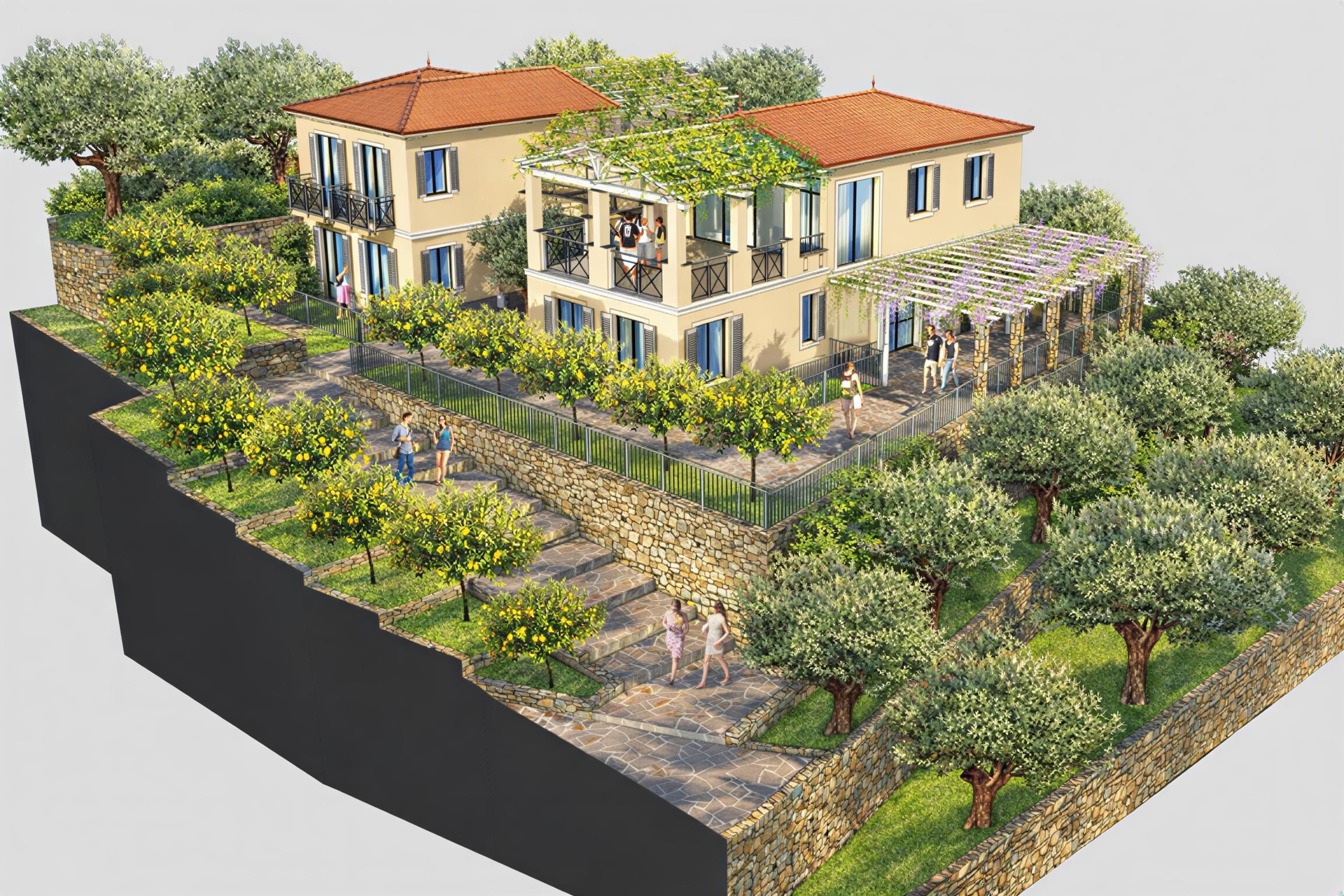 Progetto di demolizione di edificio esistente e costruzione di un nuovo edificio residenziale e parcheggio interrato - 2023 - Vemtimiglia (IM) - Fraz. Latte - in costruzione 