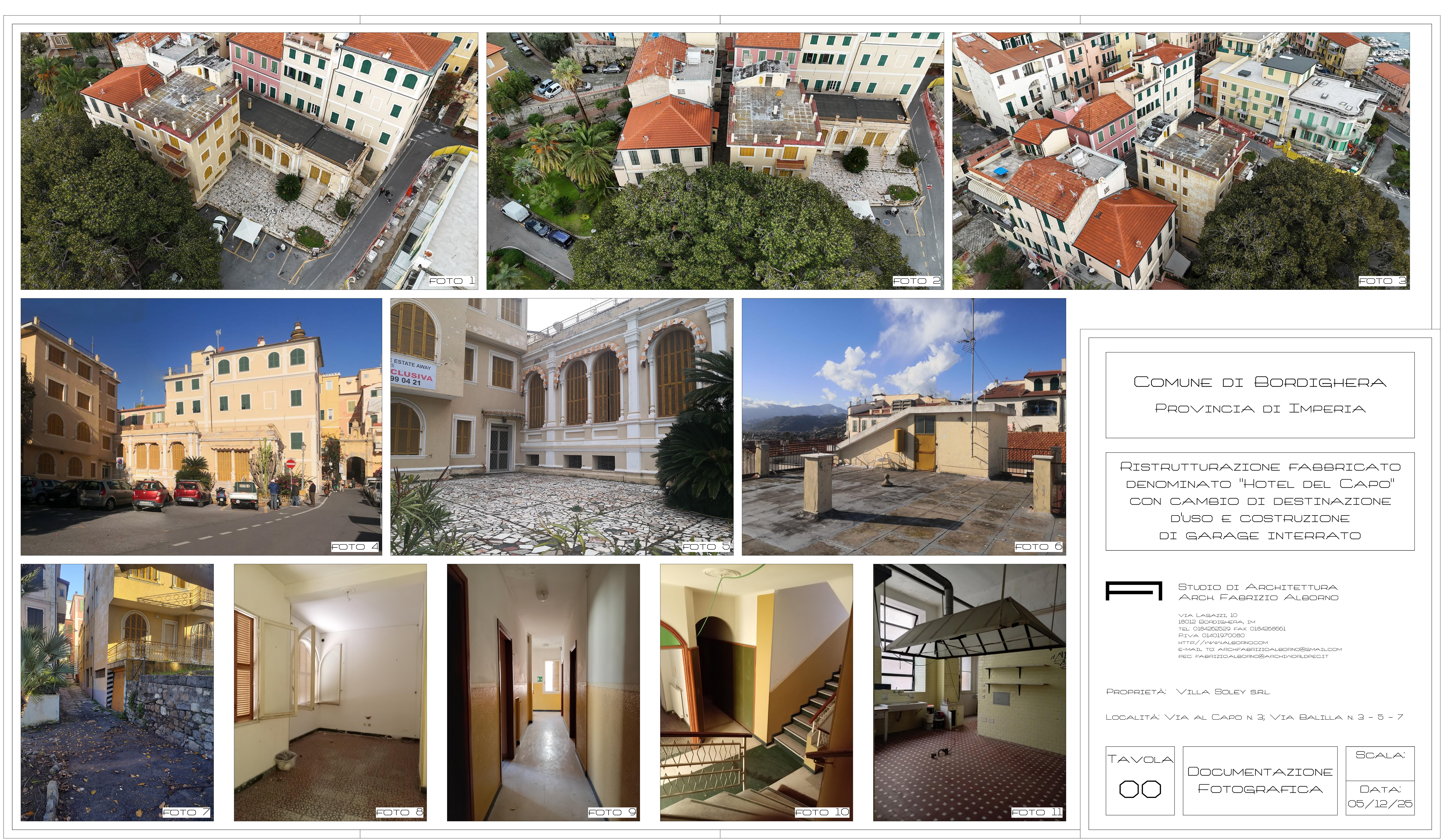 Ristrutturazione con cambio destinazione d’uso dell’ex Hotel del Capo e costruzione garage interrato – Bordighera (IM) – 2025/2026 – In iter