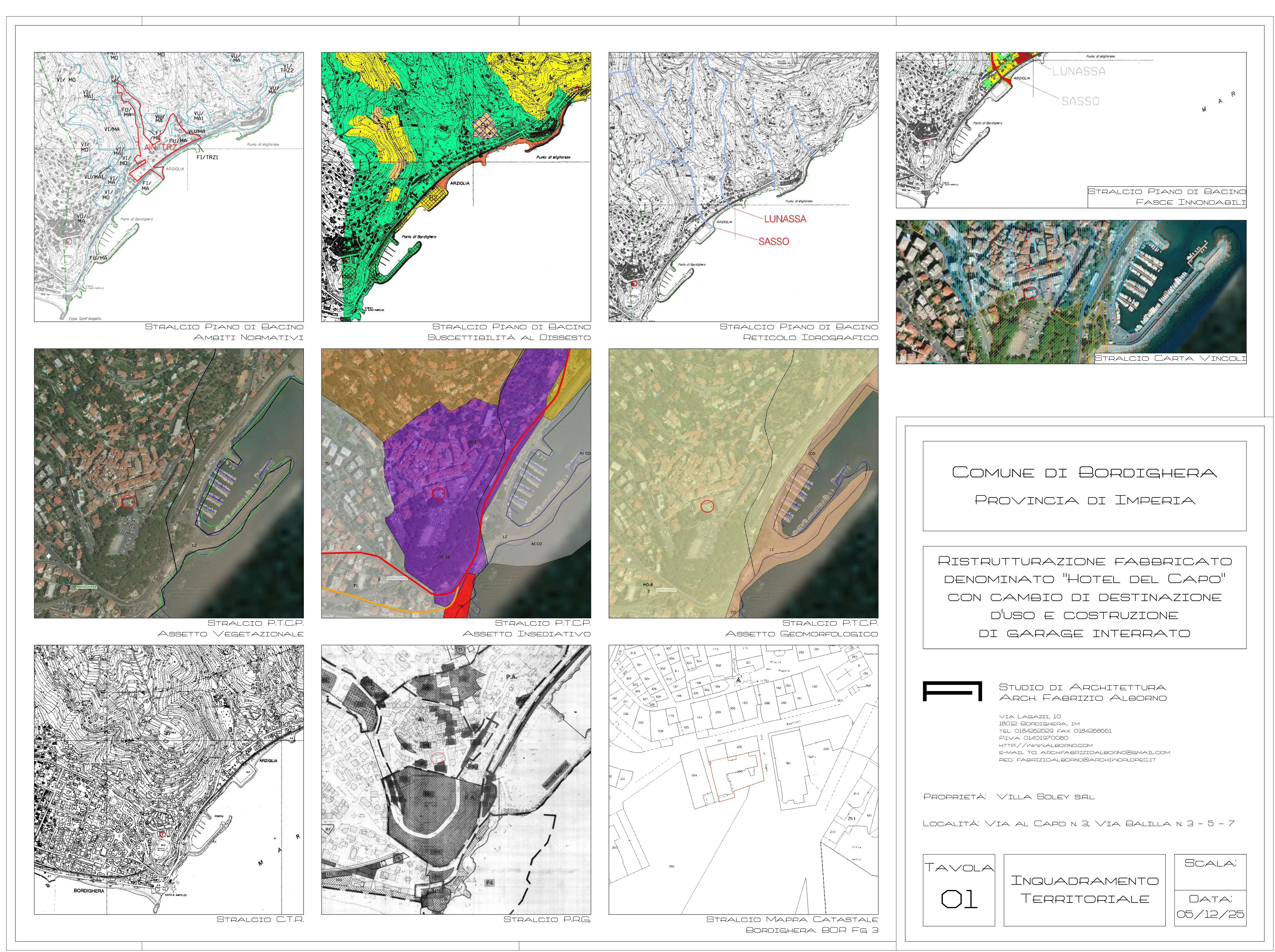 Ristrutturazione con cambio destinazione d’uso dell’ex Hotel del Capo e costruzione garage interrato – Bordighera (IM) – 2025/2026 – In iter