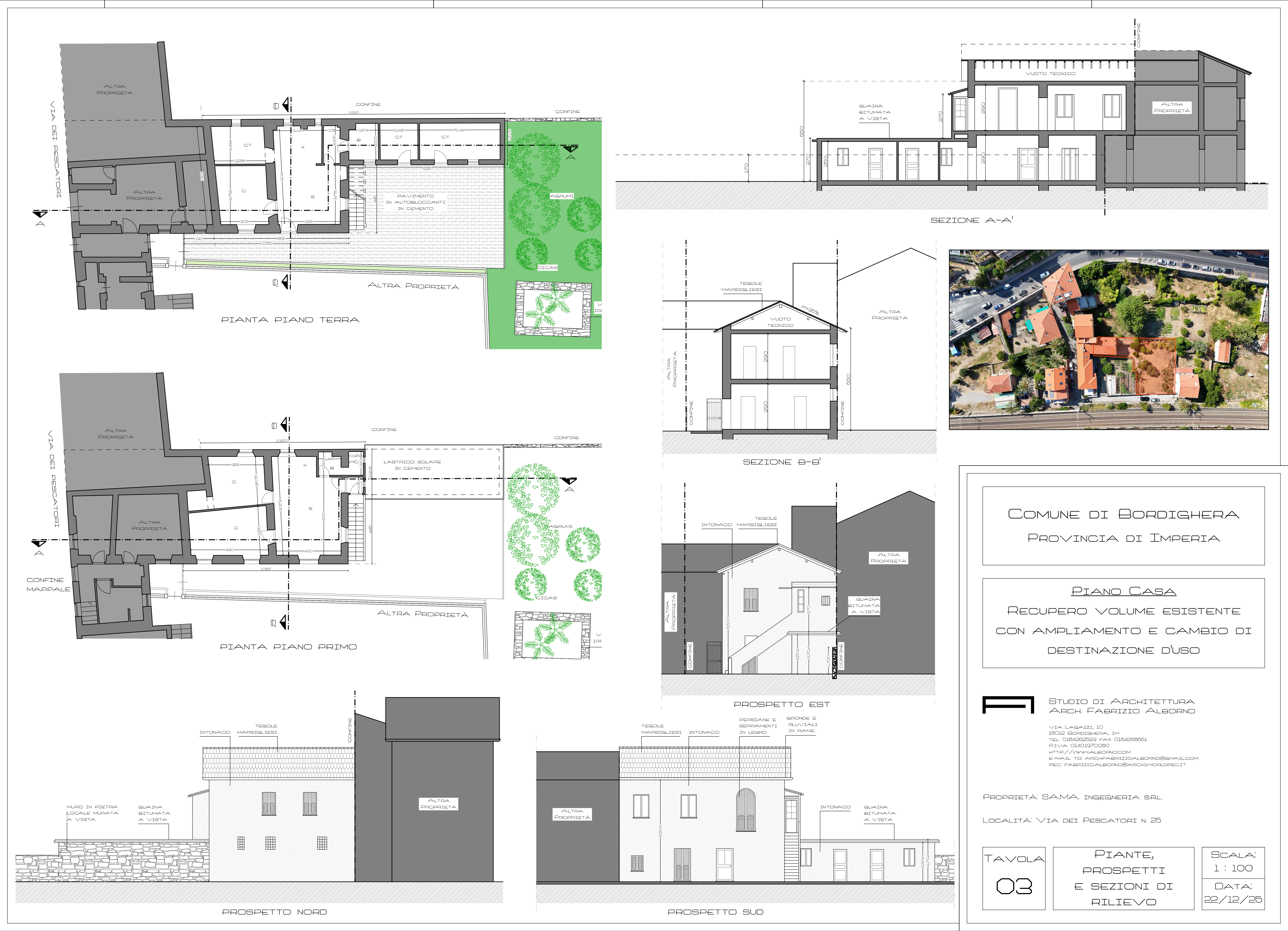 Demolizione fabbricato esistente e costruzione nuovo fabbricato residenziale - Bordighera (IM) - 2026 - in iter
