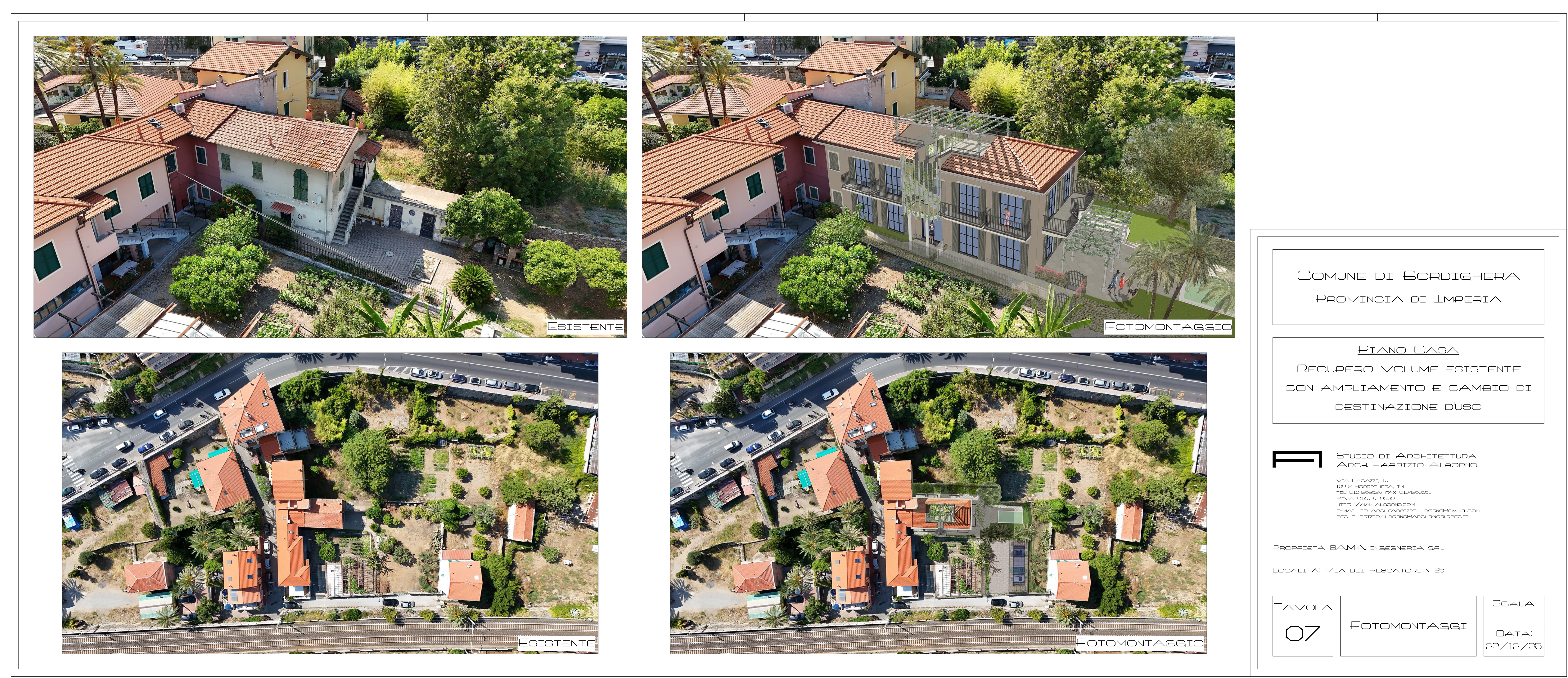 Demolizione fabbricato esistente e costruzione nuovo fabbricato residenziale - Bordighera (IM) - 2026 - in iter