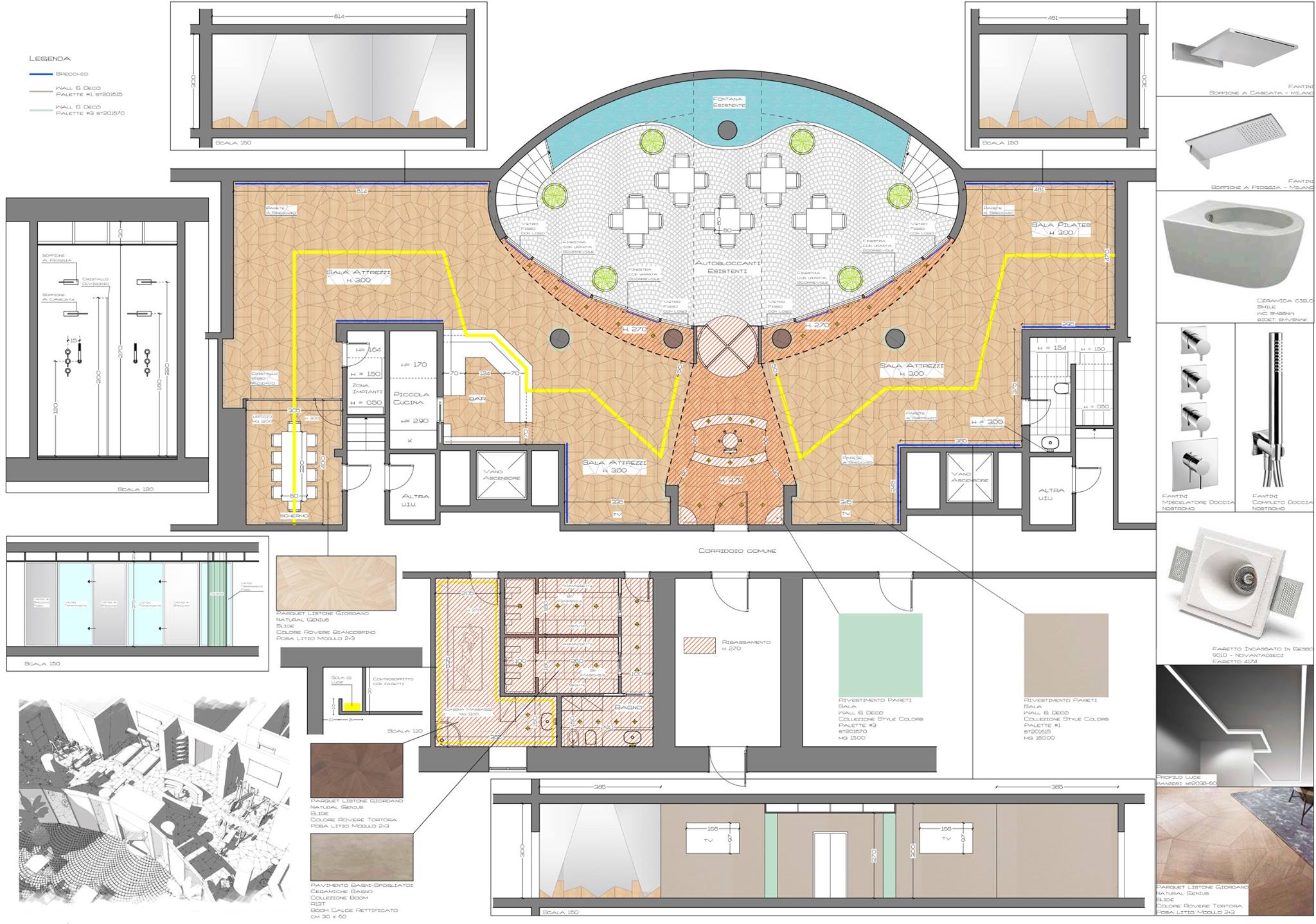 Progetto di nuova palestra by Dennis Giusto de Luxe Fitness - Bordighera (IM) - 2018 - conclusa