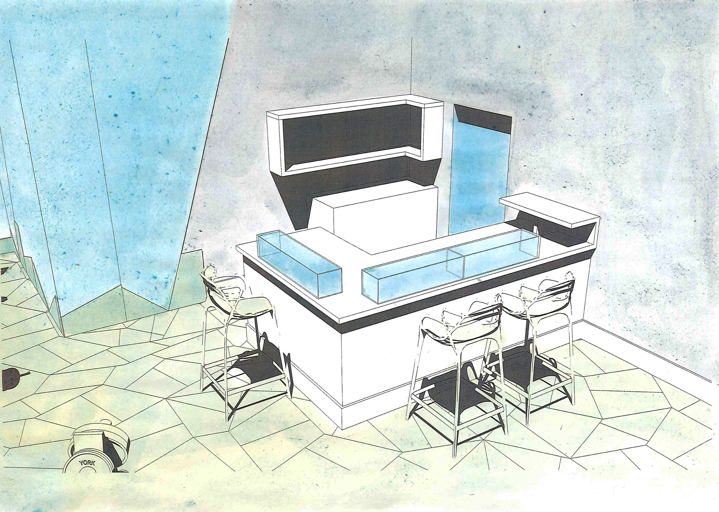 Progetto di nuova palestra by Dennis Giusto de Luxe Fitness - Bordighera (IM) - 2018 - conclusa